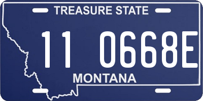 MT license plate 110668E