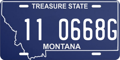 MT license plate 110668G