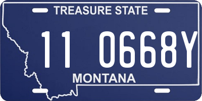 MT license plate 110668Y