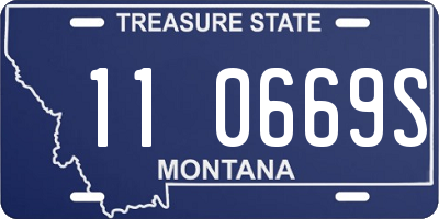 MT license plate 110669S