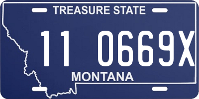 MT license plate 110669X