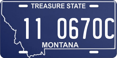 MT license plate 110670C