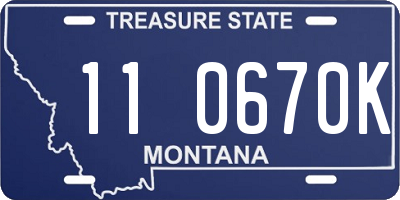 MT license plate 110670K