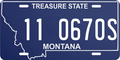 MT license plate 110670S