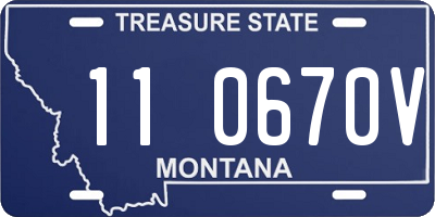 MT license plate 110670V