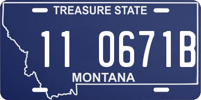 MT license plate 110671B