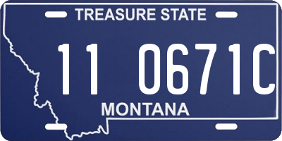 MT license plate 110671C