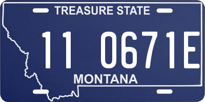 MT license plate 110671E