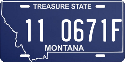 MT license plate 110671F