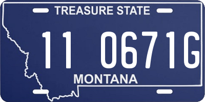 MT license plate 110671G