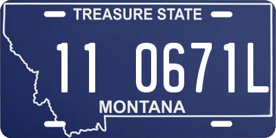 MT license plate 110671L