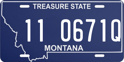 MT license plate 110671Q