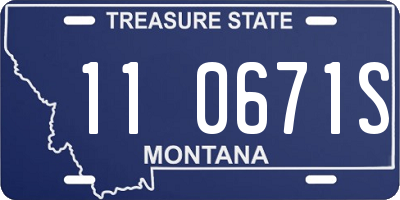 MT license plate 110671S