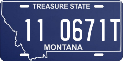 MT license plate 110671T