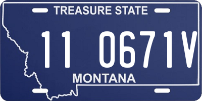 MT license plate 110671V