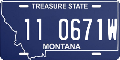 MT license plate 110671W