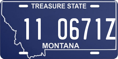 MT license plate 110671Z