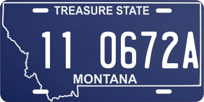 MT license plate 110672A