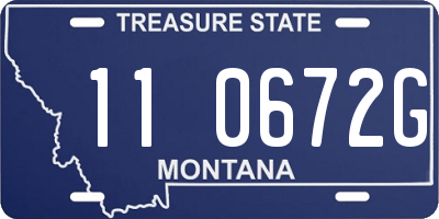 MT license plate 110672G