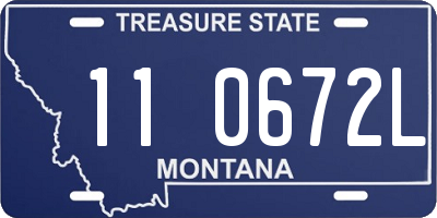 MT license plate 110672L