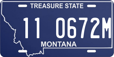 MT license plate 110672M