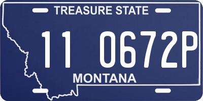 MT license plate 110672P