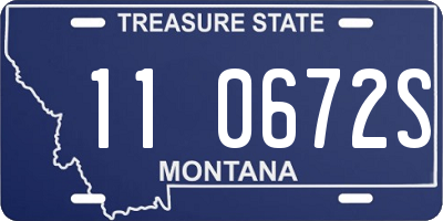 MT license plate 110672S