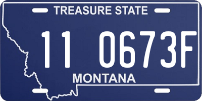 MT license plate 110673F