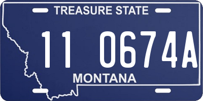 MT license plate 110674A