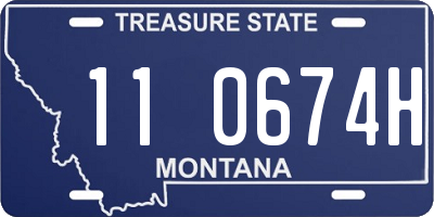 MT license plate 110674H