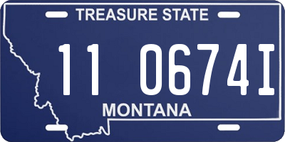 MT license plate 110674I