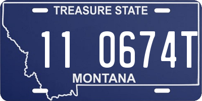 MT license plate 110674T