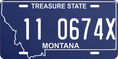 MT license plate 110674X