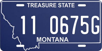 MT license plate 110675G