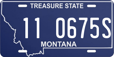 MT license plate 110675S