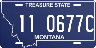 MT license plate 110677C