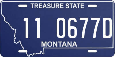 MT license plate 110677D