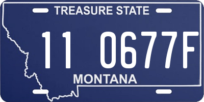 MT license plate 110677F