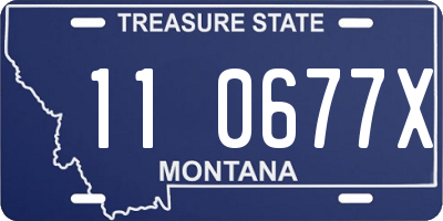 MT license plate 110677X