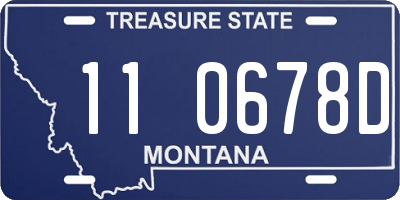 MT license plate 110678D