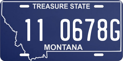 MT license plate 110678G