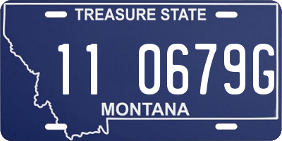 MT license plate 110679G