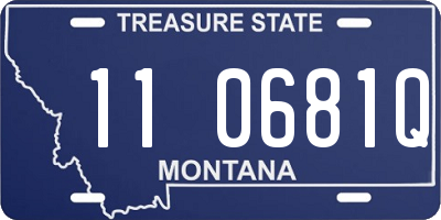 MT license plate 110681Q