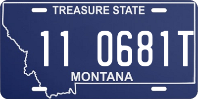 MT license plate 110681T