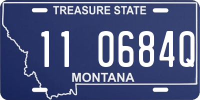 MT license plate 110684Q