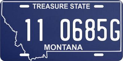 MT license plate 110685G