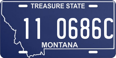 MT license plate 110686C