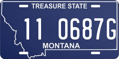 MT license plate 110687G