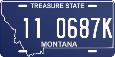 MT license plate 110687K