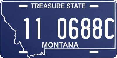 MT license plate 110688C